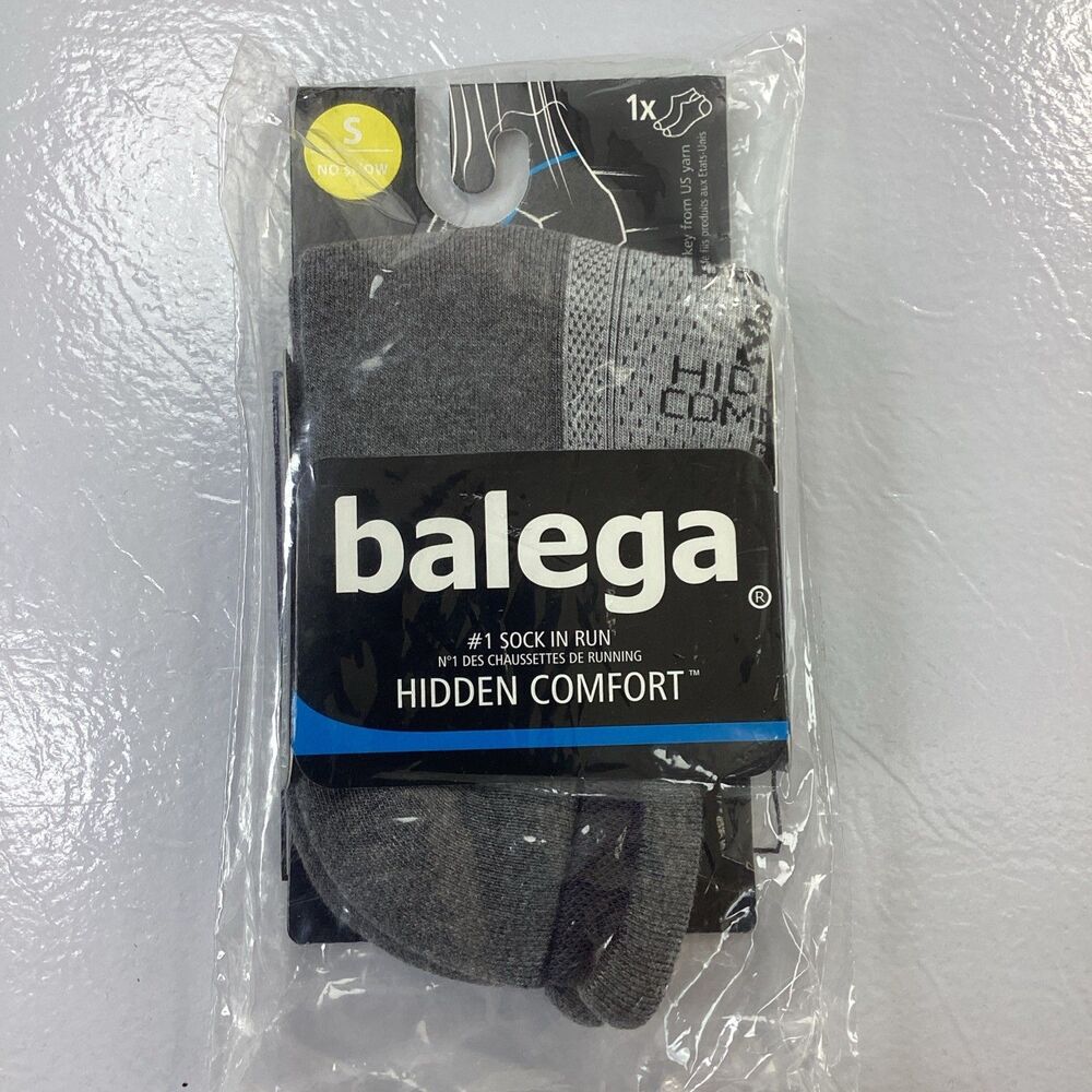 Balega Hidden Comfort Running Sock Size Small No Show Gray New Sealed